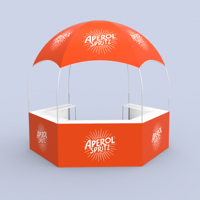 Custom Business Logo Canopy Tent Kit Pop Up Kiosk Booth Canopy Tent for Outdoor Business Food Event with Photo Text Color Logo-LANTENTSUN Tent