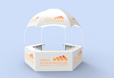 Custom Business Logo Canopy Tent Kit Pop Up Kiosk Booth Canopy Tent for Outdoor Business Food Event with Photo Text Color Logo-LANTENTSUN Tent